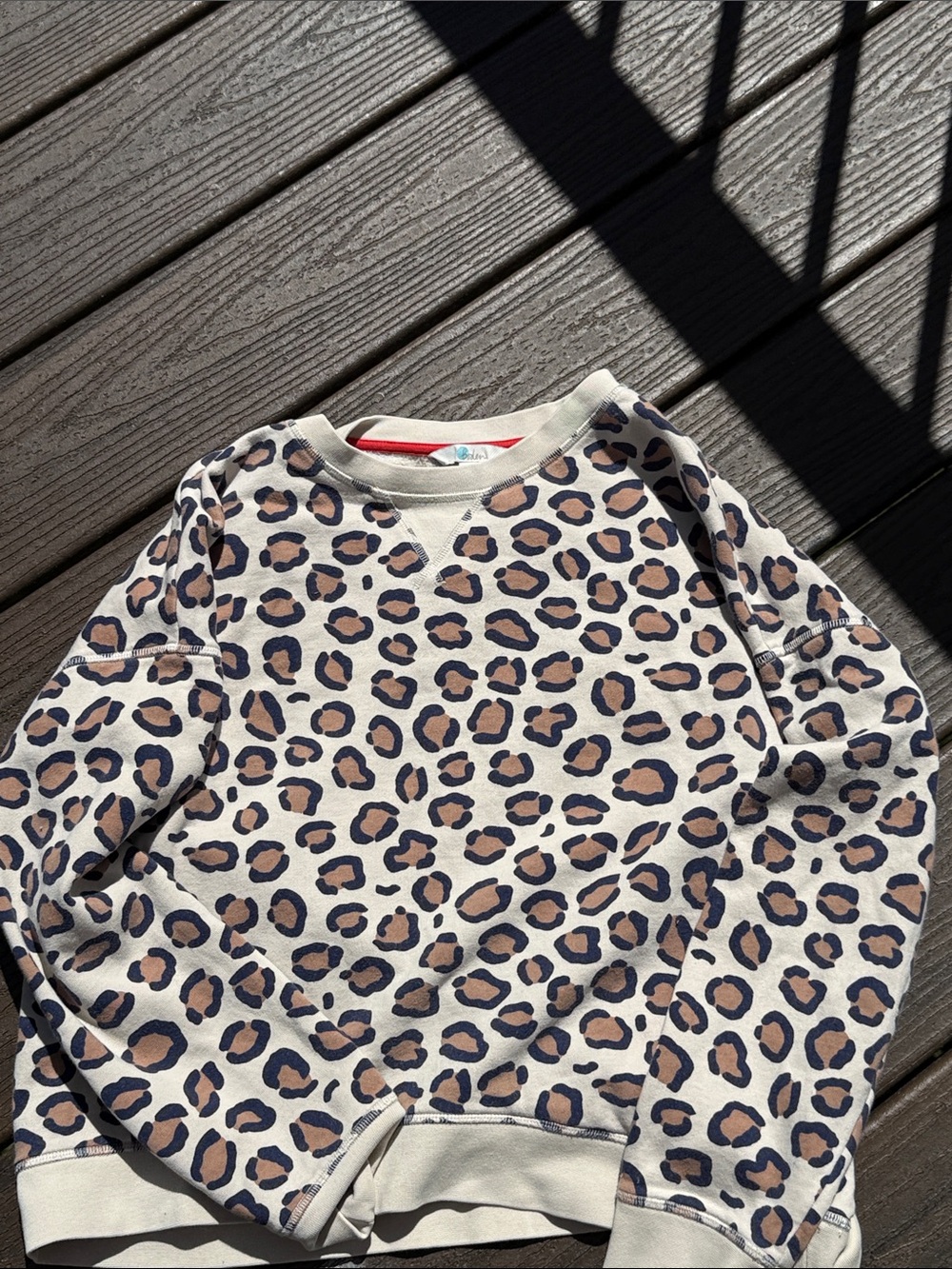 Boden Leopard Print Sweatshirt - Size M